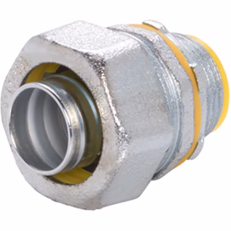 CONECTOR BX RECTO 1/2 PLG CON PVC