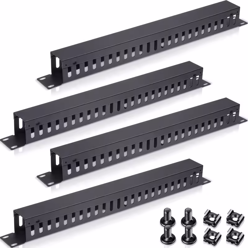ORGANIZADOR HORIZONTAL 19 INCH S110®/S210® - S110-RWM-01 ..1U, WITH COVERS, BLACK